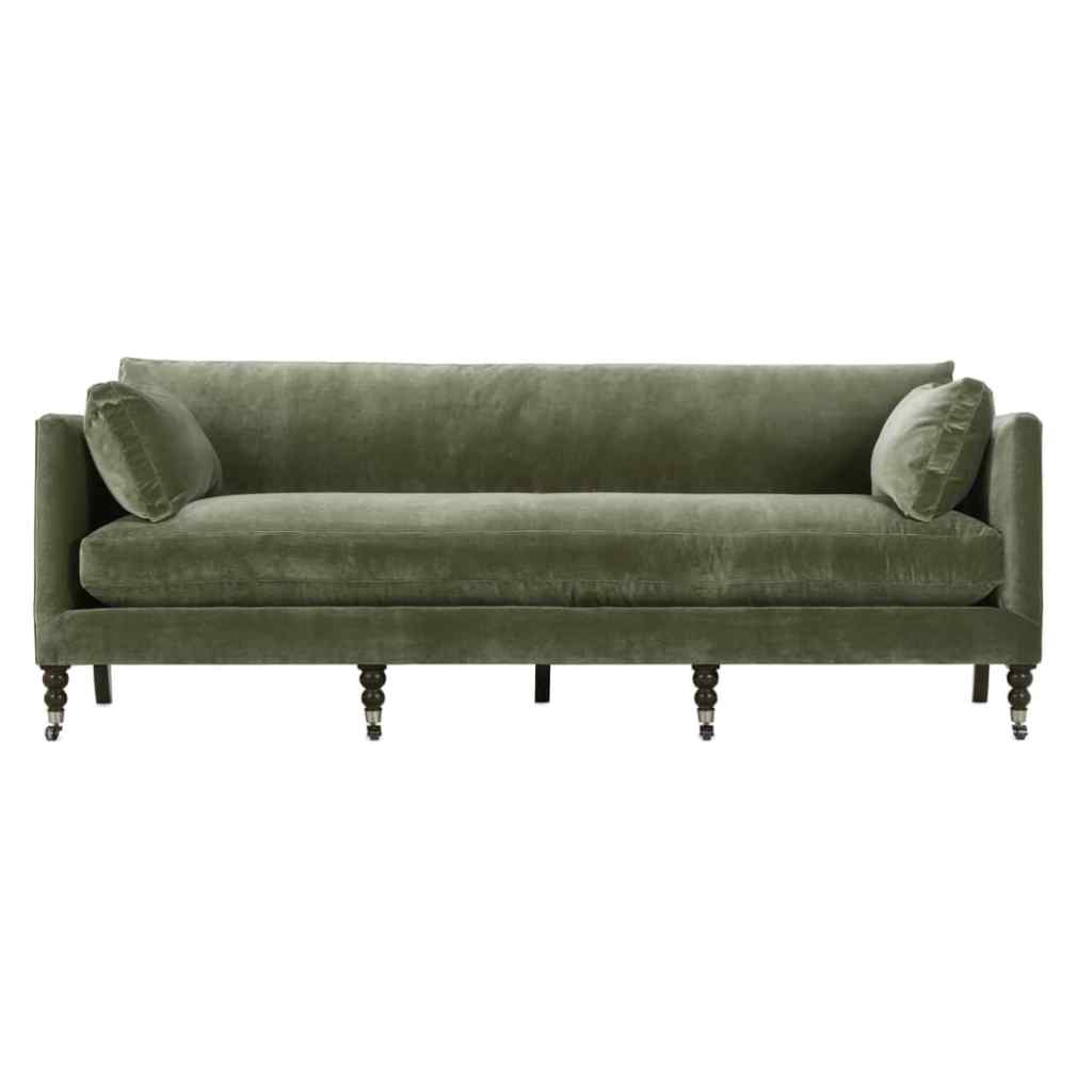 90?¡À Madeline Sofa - Antiqued Moss Velvet
