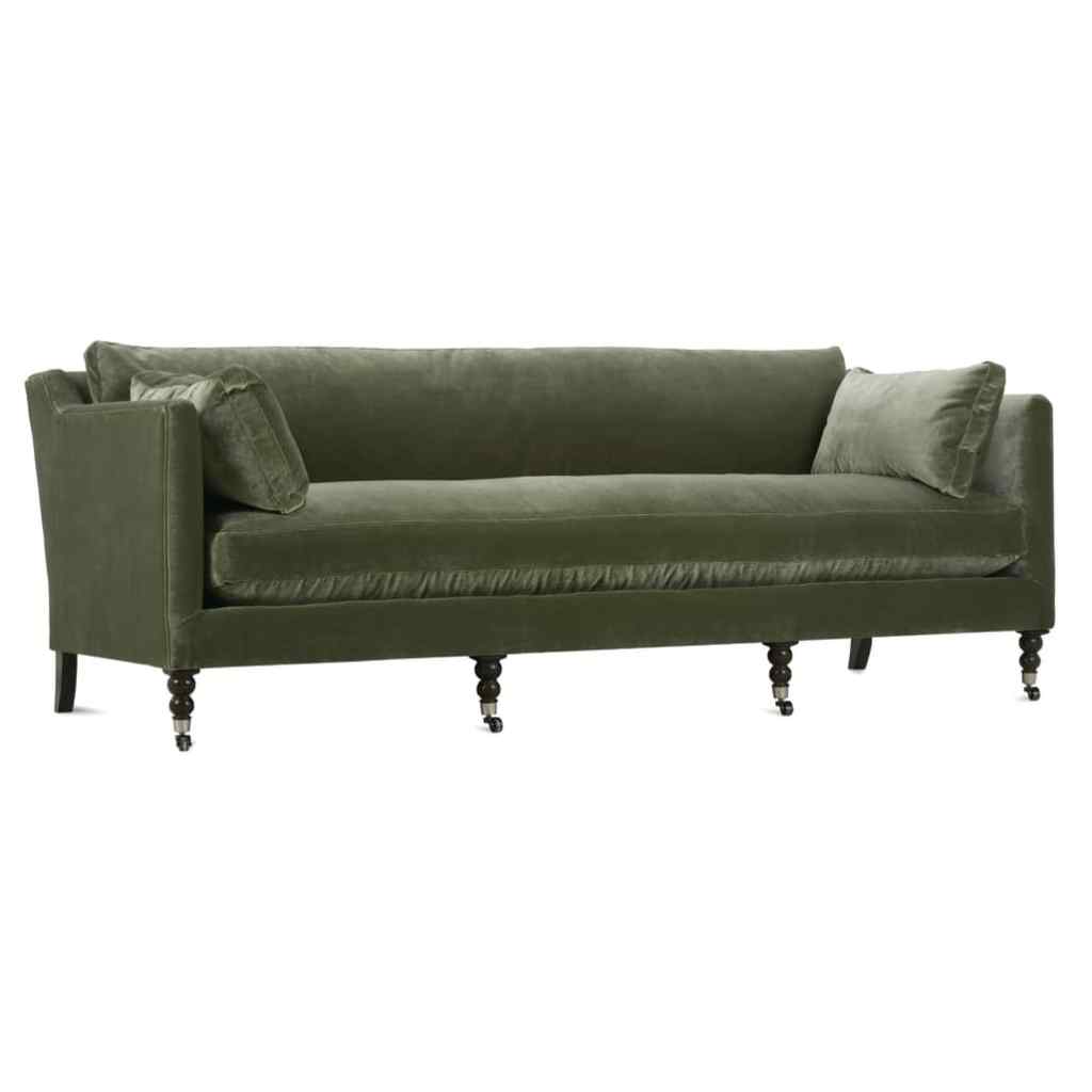 90?¡À Madeline Sofa - Antiqued Moss Velvet