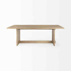 Aida 84L Light Brown Wood Dining Table