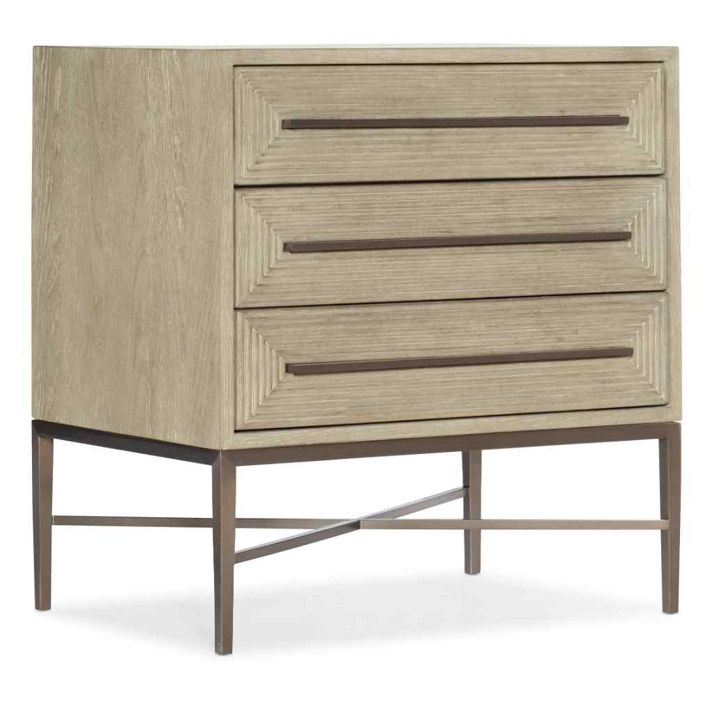 Cascade Three-Drawer Nightstand - I