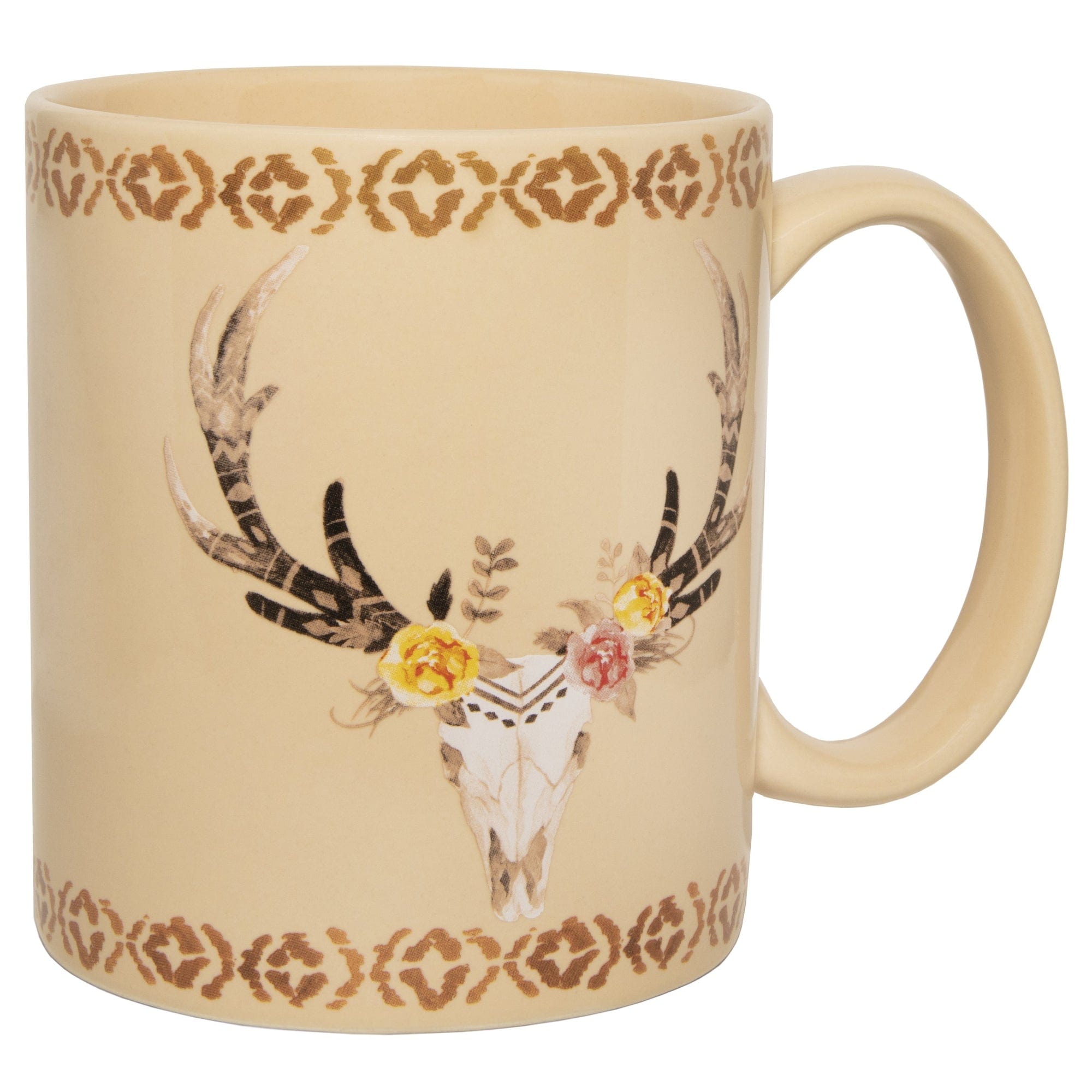 Desert Skull Bohemian 4 Pc Coffee Mug Set