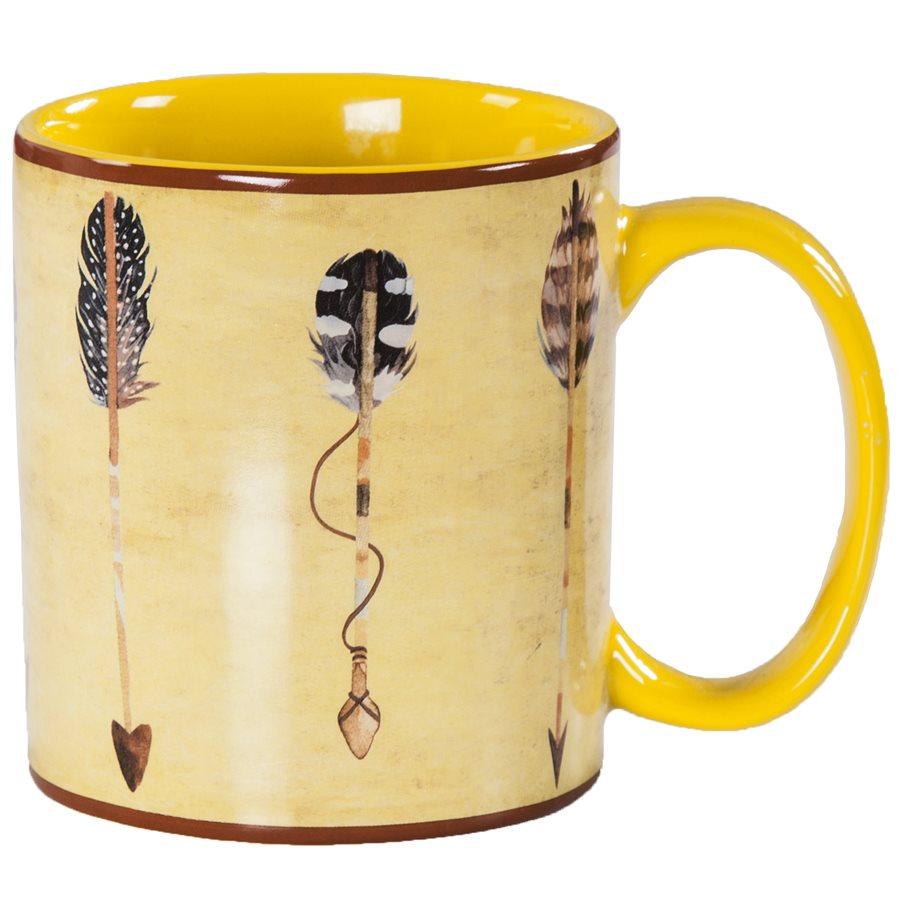 Large Arrow Bohemian 4 Pc Coffee Mug Set