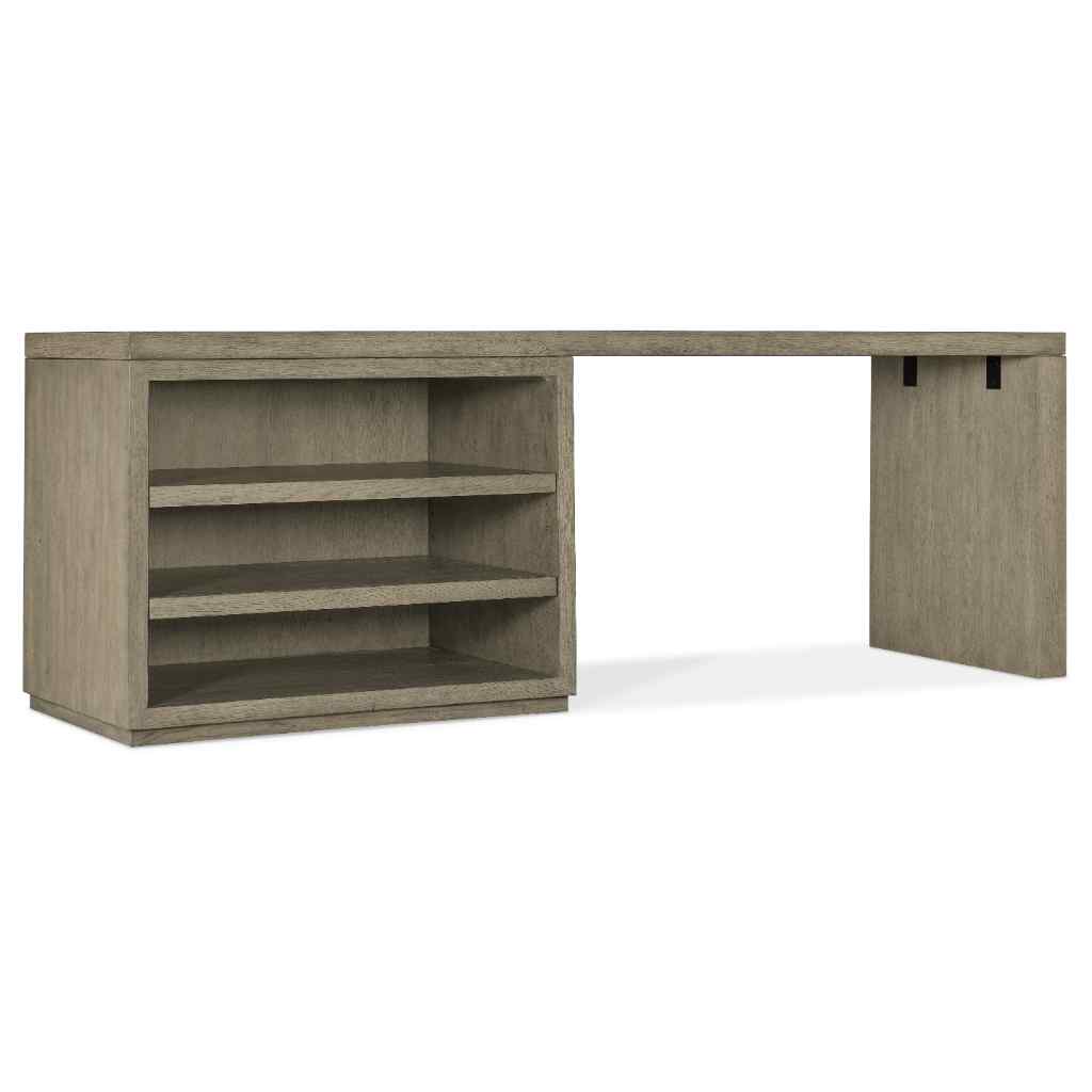Linville Falls 84in Desk with Open Desk Cabinet