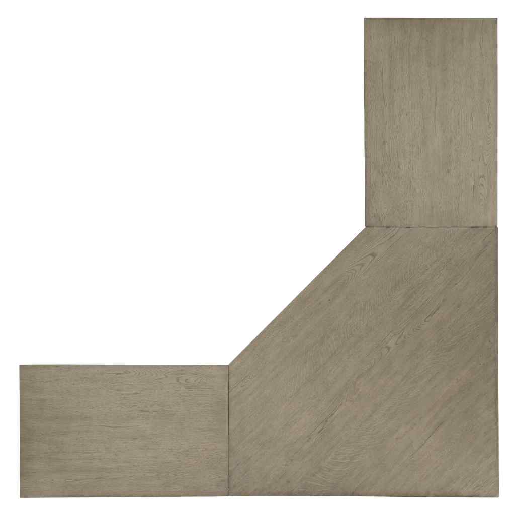 Linville Falls Corner Desk with Two Open Desk Cabinets