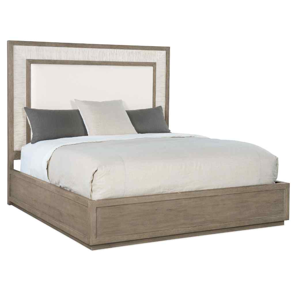 Serenity Rookery King Upholstered Panel Bed